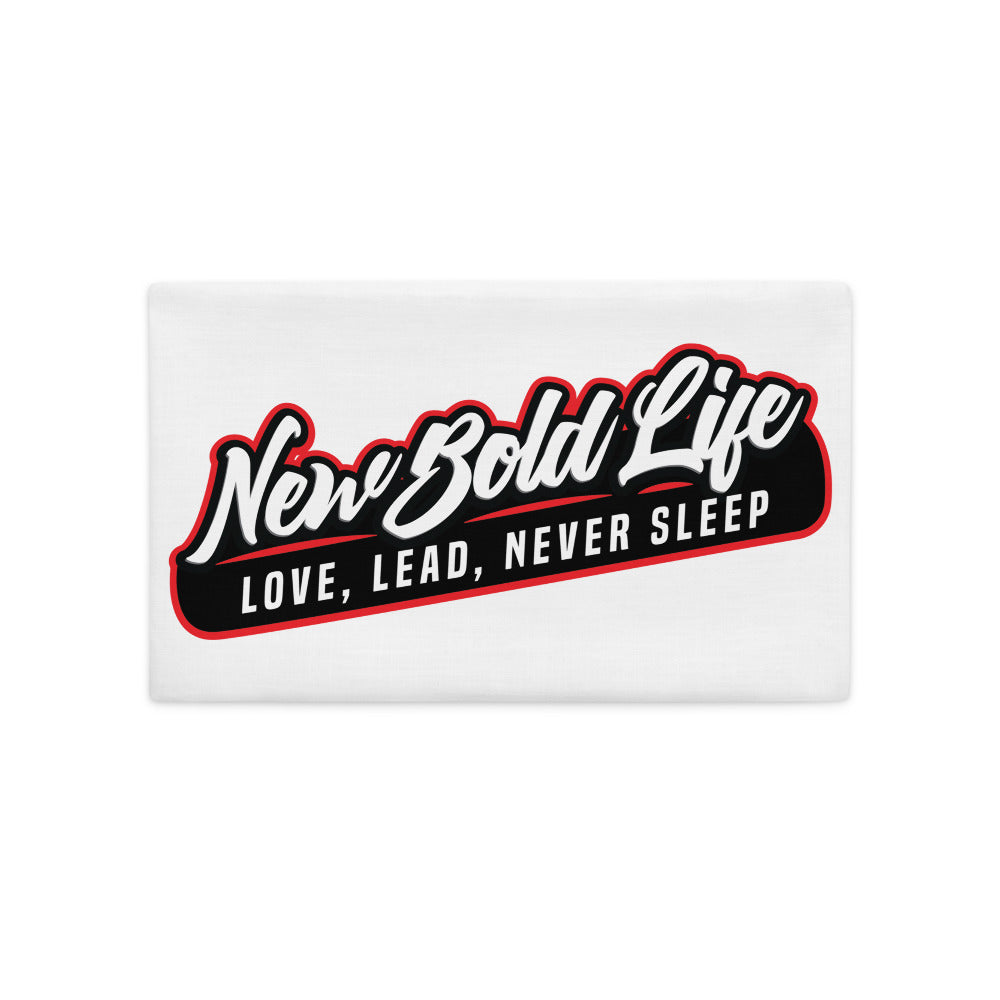 Image of New Bold Life Premium Pillow Case - Home and Living. Product is all white with large Newboldlife logo center.