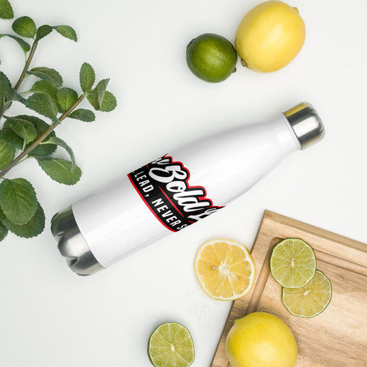 Image of Stainless Steel New Bold Life-Water Bottle - Home and Living. The bottle has a wrap around Newboldlife logo.